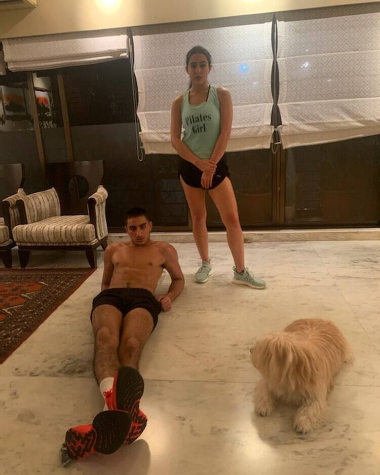 Sara Ali Khan work-outs with her brother Ibrahim