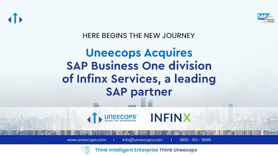 Uneecops Business Solutions Expands its SAP Capabilities with Acquisition of SAP Business One division of Infinx- a leading SAP Partner Uneecops Business Solutions Expands its SAP Capabilities with Acquisition of SAP Business One division of Infinx- a leading SAP Partner