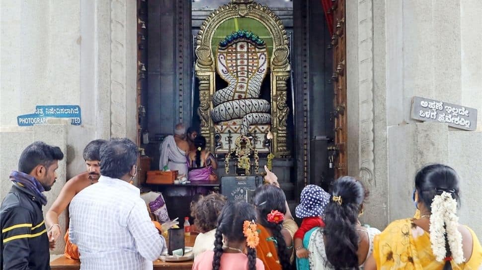 Devotees worshipped at Mukthi Naga temple