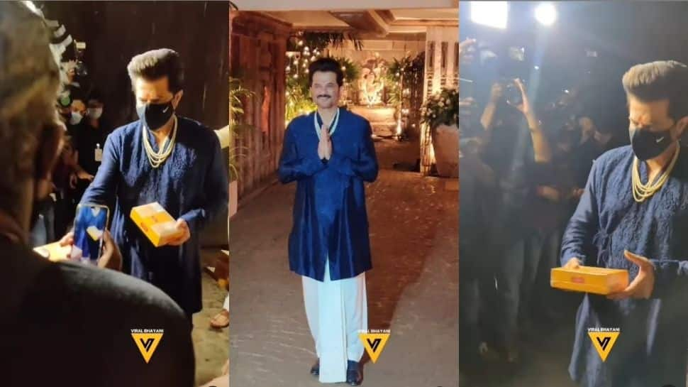 Anil Kapoor distributes sweets to paparazzi after daughter Rhea Kapoor’s marriage with Karan Boolani 