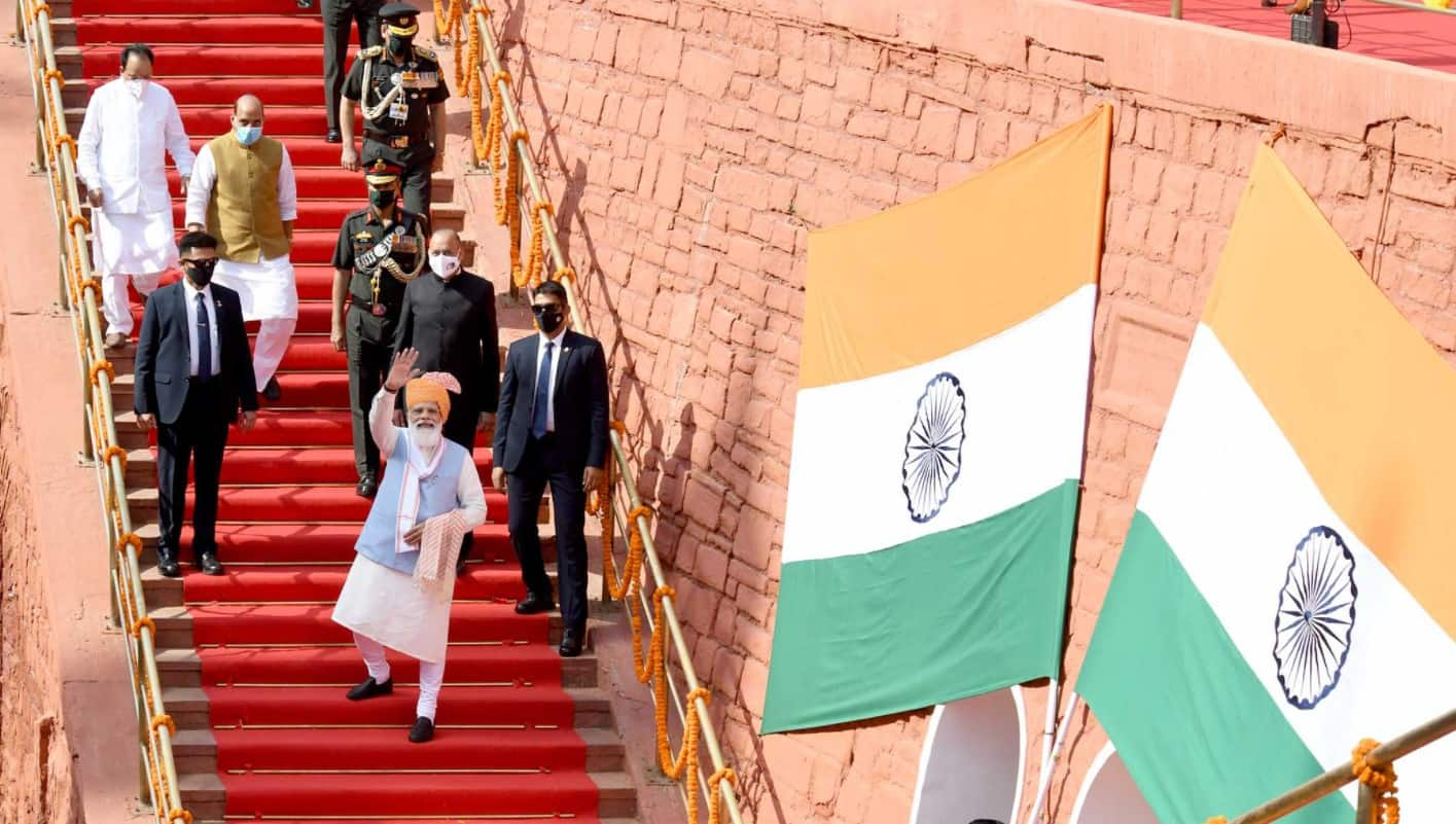 PM Modi at Red Fort on the occasion of 75th Independence Day