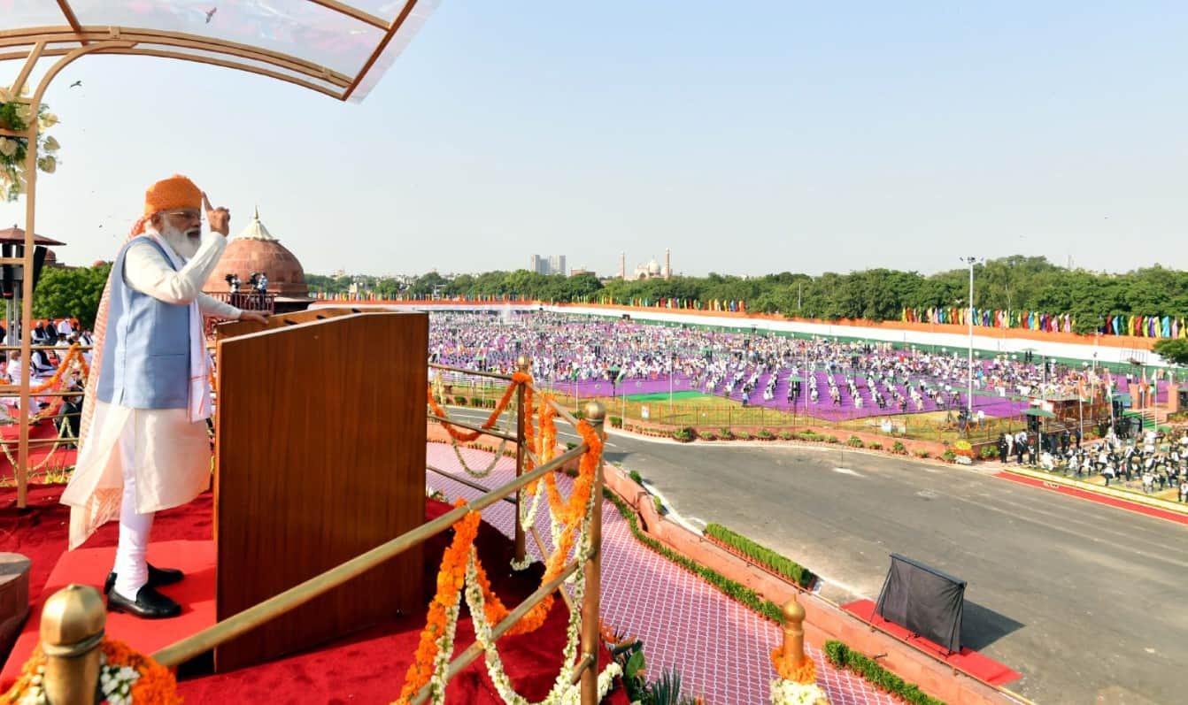 PM Narendra Modi addressing the nation on Independence Day