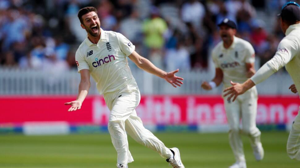 England paceman Mark Wood celebrates after dismissing Indian opener KL Rahul on Day 4 of the second Test at Lord's. (Photo: PTI)