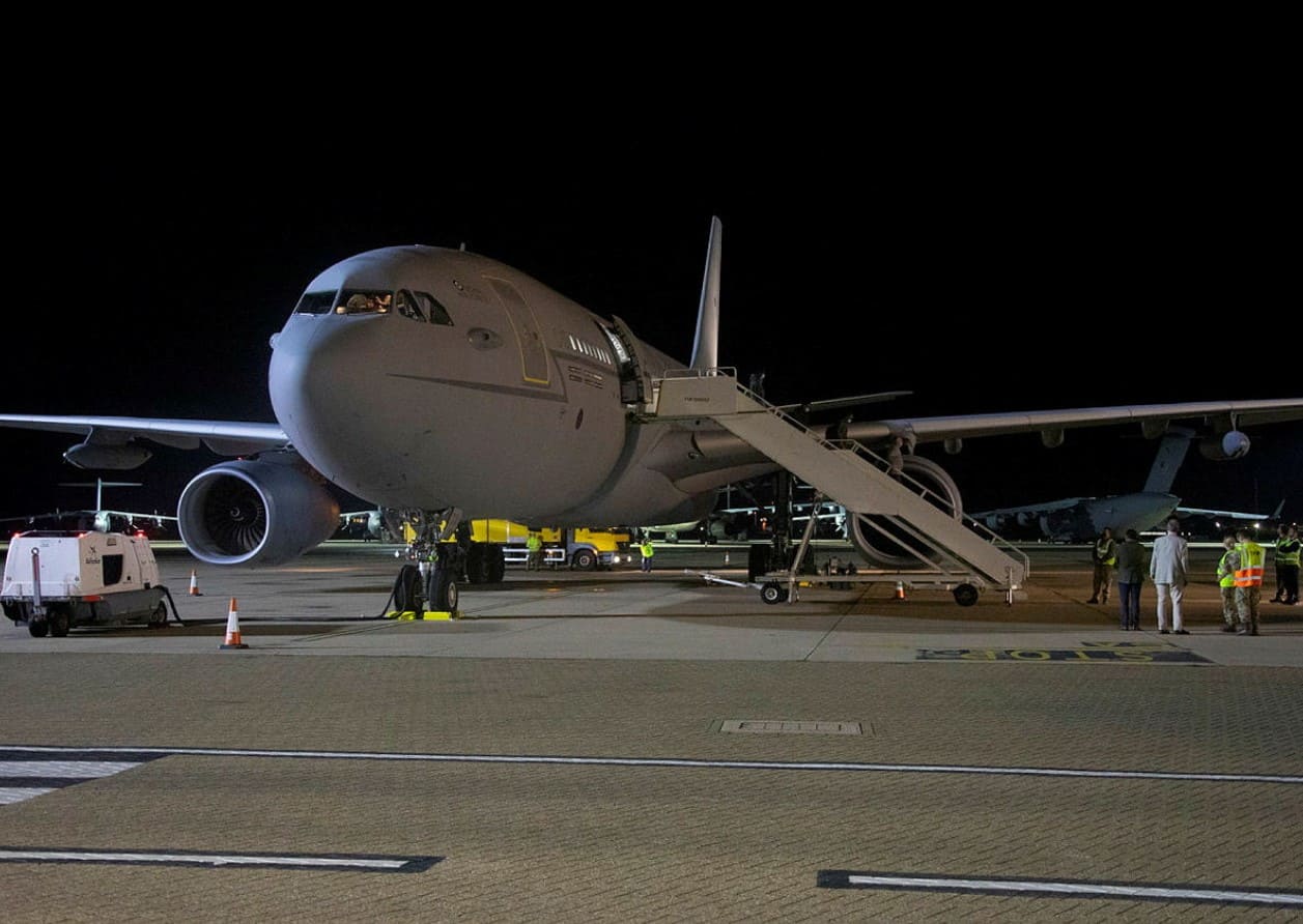 British flight carrying Kabul evacuees landed in Oxfordshire.