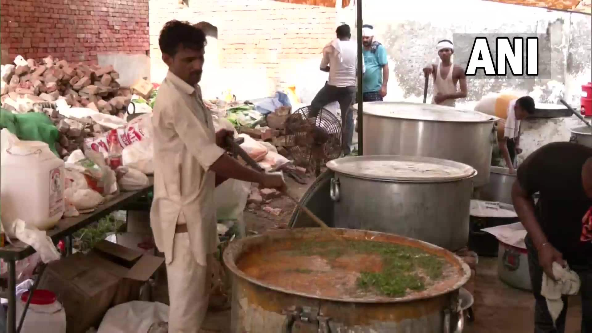 Neeraj Chopra's favourite dish -- Churma -- is being prepared in great quantities for his reception party in Samalkha in Panipat. (Photo: ANI)