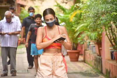 Malaika Arora spotted outside yoga class