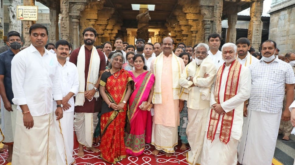 Lok Sabha Speaker Om Birla visits Tirumala temple, prays for global peace, prosperity