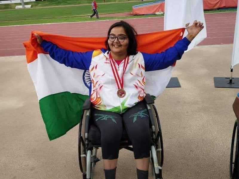 Ekta Bhyan is India's top discus throw para athlete with a 16.02m record throw to her name in women's club throw. (Source: Twitter)