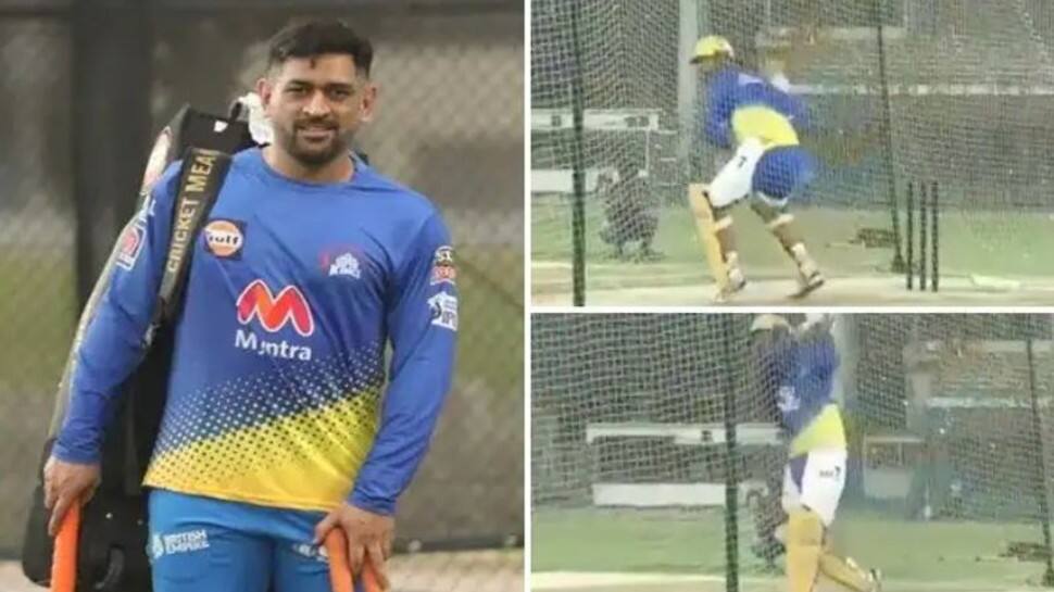 IPL 2021: CSK skipper MS Dhoni fires warning to opponents with fearless batting in nets in UAE - WATCH