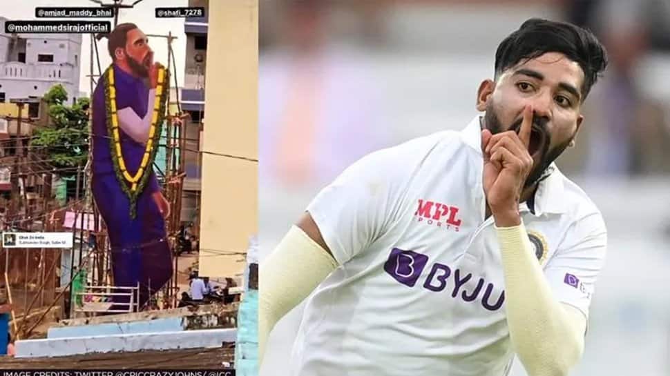 IND vs ENG: Mohammed Siraj's neighbours celebrate his signature 'finger-on-lips' send away with huge cutout - See Pic