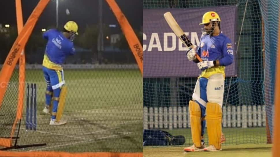 IPL 2021: CSK skipper MS Dhoni rings warning bell with monstrous sixes in training session - WATCH