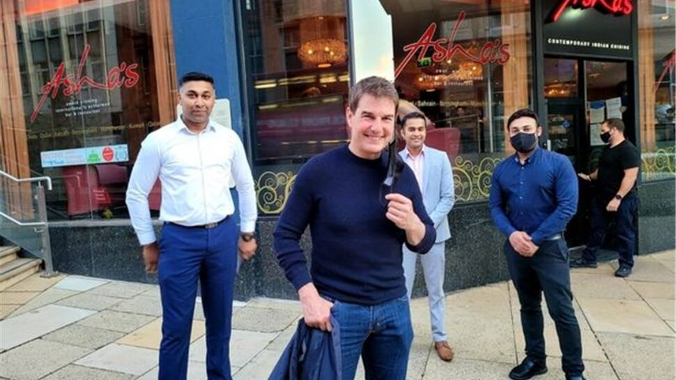 Tom Cruise tucks away 2 Chicken Tikka Masalas at Asha Bhosle's restaurant in Birmingham