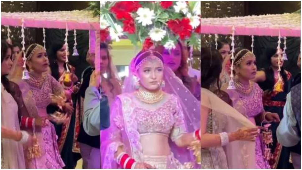 Naaraz dulhan ne roke kadam: Bride refuses to enter wedding venue for this reason, watch viral video