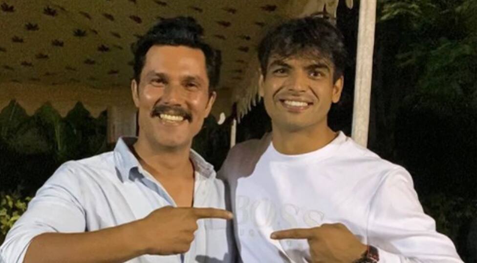 Randeep Hooda meets Olympic hero Neeraj Chopra