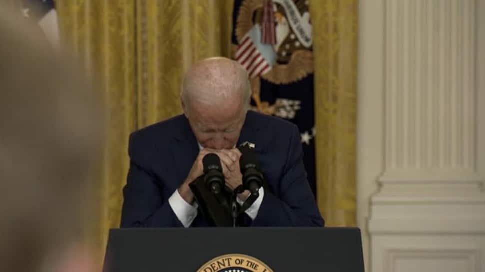 US President Joe Biden's bowing head image in press conference goes viral, know why