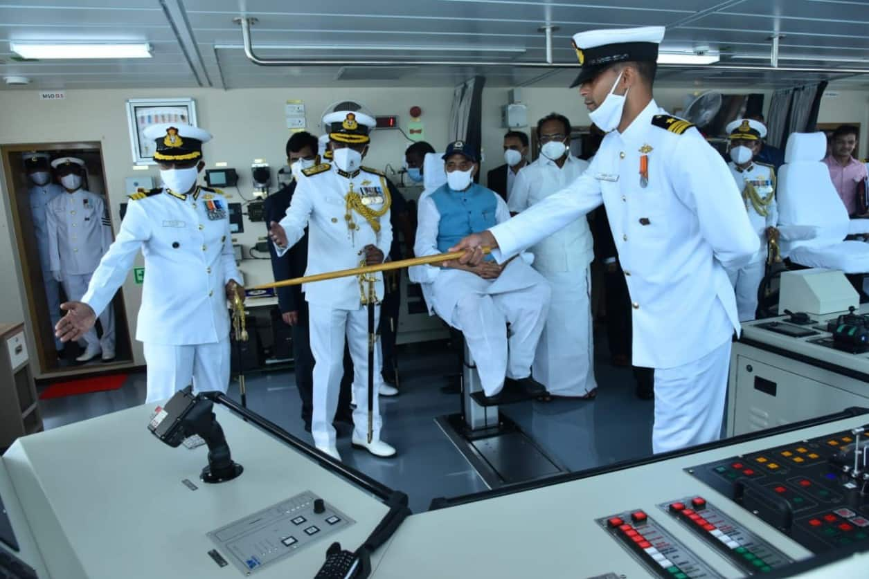 Rajnath Singh during the ceremony