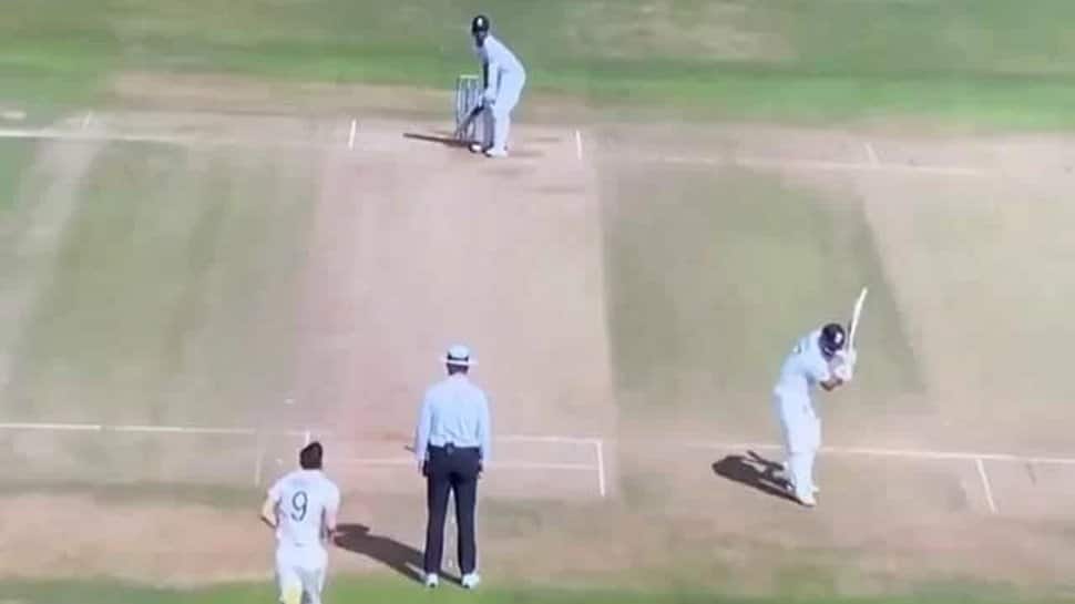 Rishabh Pant engrossed in shadow batting as James Anderson runs in to bowl - Watch video