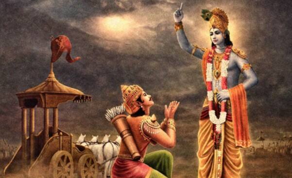 Krishna enlightened Arjuna with his wisdom