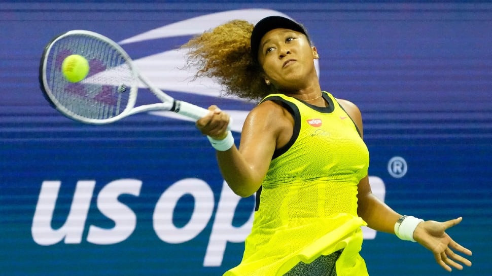 No. 3 seed Naomi Osaka of Japan returns to Marie Bouzkova of Czech Republic in their opening round match of US Open 2021 in New York. (Photo: Reuters)