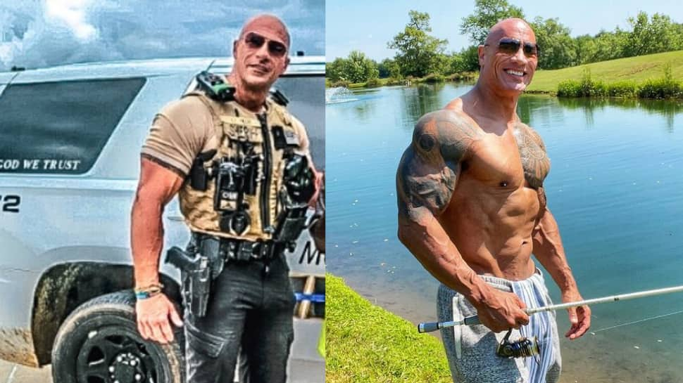 Is it just me or does The Rock look like he's standing several