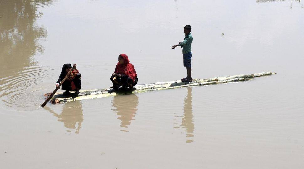 The flood situation in Assam improved marginally as the number of people affected by the deluge came down by nearly 1.55 lakh, though two more children died on Thursday, a bulletin said.