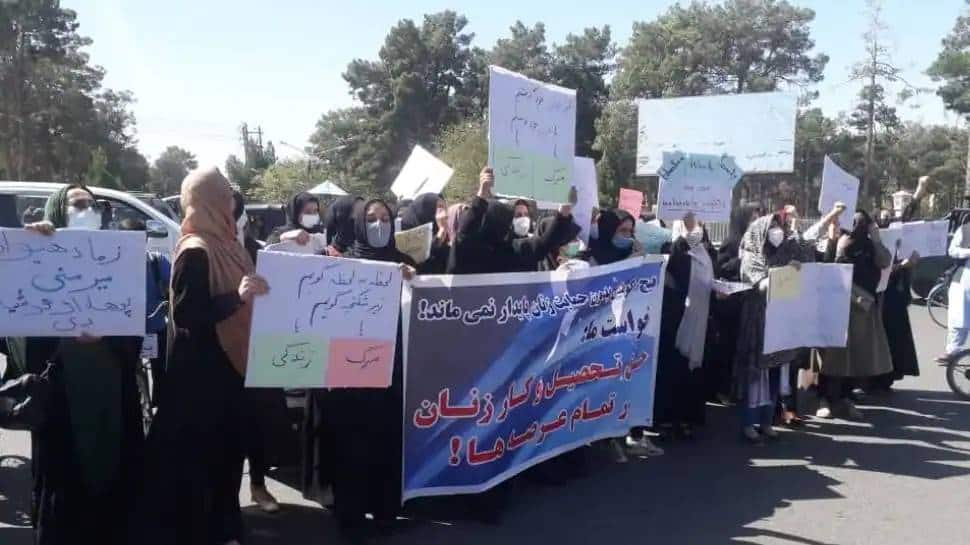 Taliban fires shots in air bringing Afghan women&#039;s protest in Kabul to abrupt end