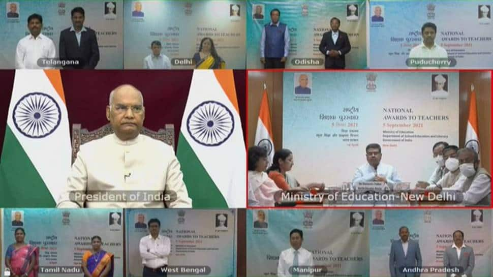 Teachers&#039; Day 2021: President Ramnath Kovind hands National Teachers&#039; Award to 44 educators