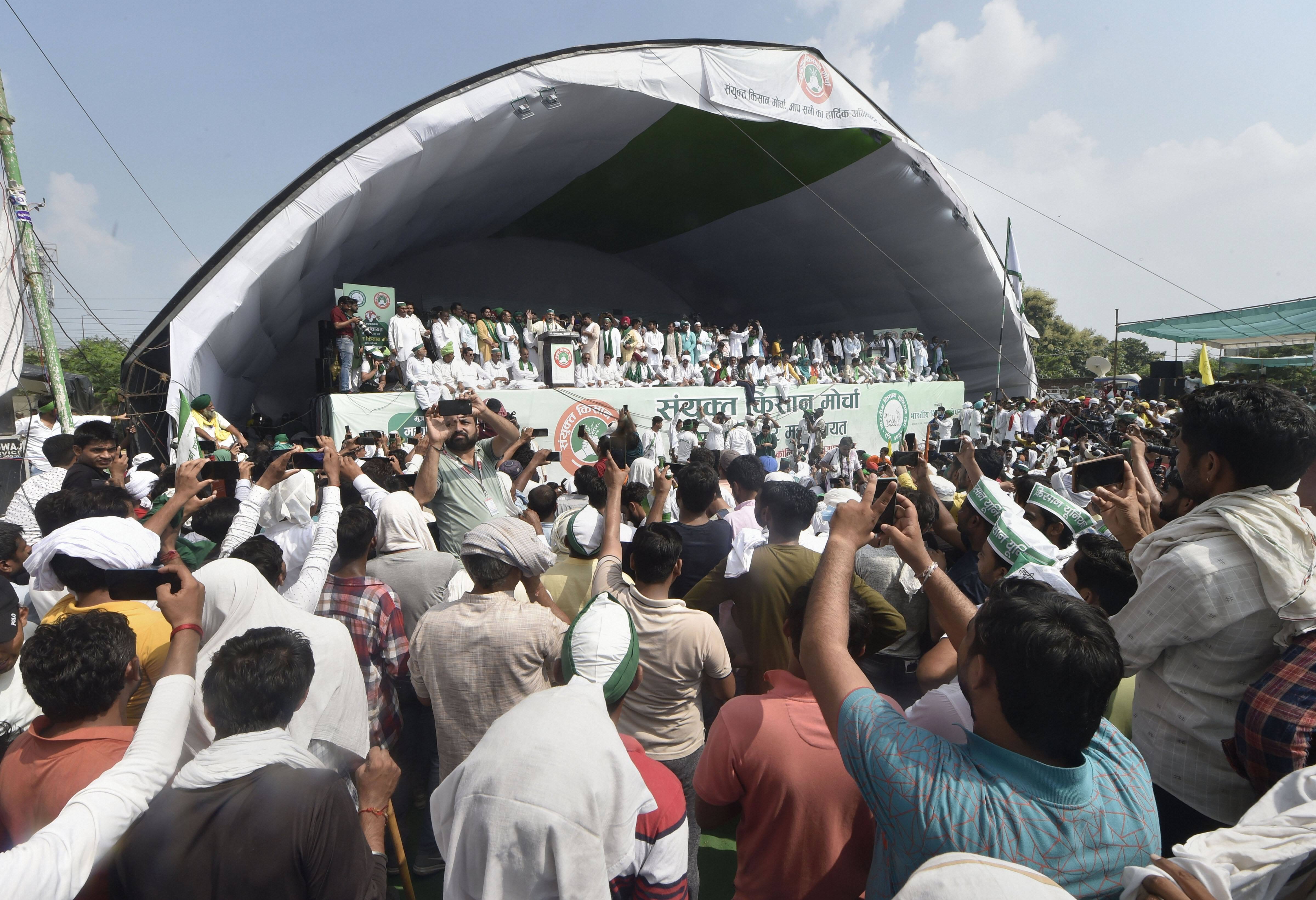 SKM organises 'Kisan mahapanchayat' in UP's Muzaffarnagar