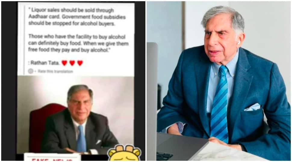 ‘Not said by me, thank you’: Ratan Tata calls liquor sales-Aadhaar card quote attributed to him ‘fake’