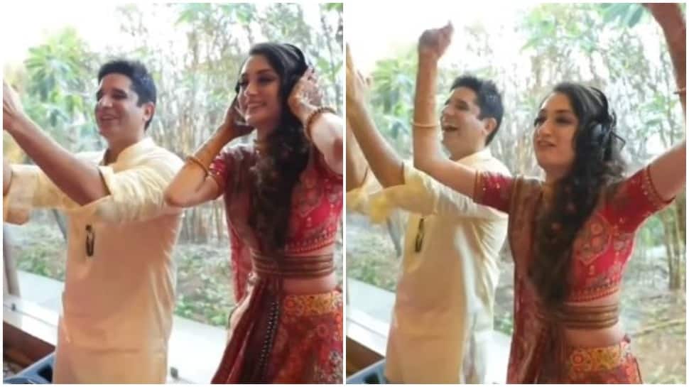 DJ Dulhaniya: Bride takes control of DJ in wedding ceremony-Watch viral video