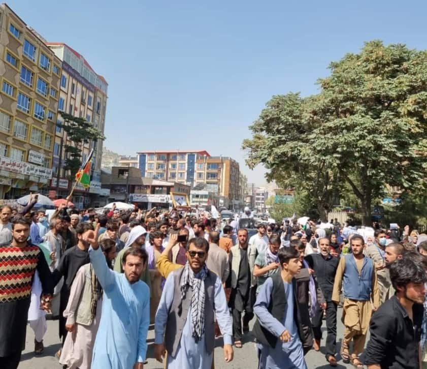 Taliban fired shots to disperse crowds