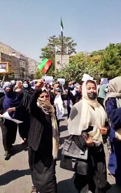 Afghan women lead protests outside Pak embassy in Kabul
