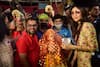 Shilpa Shetty poses for the shutterbugs as she brings Ganpati home