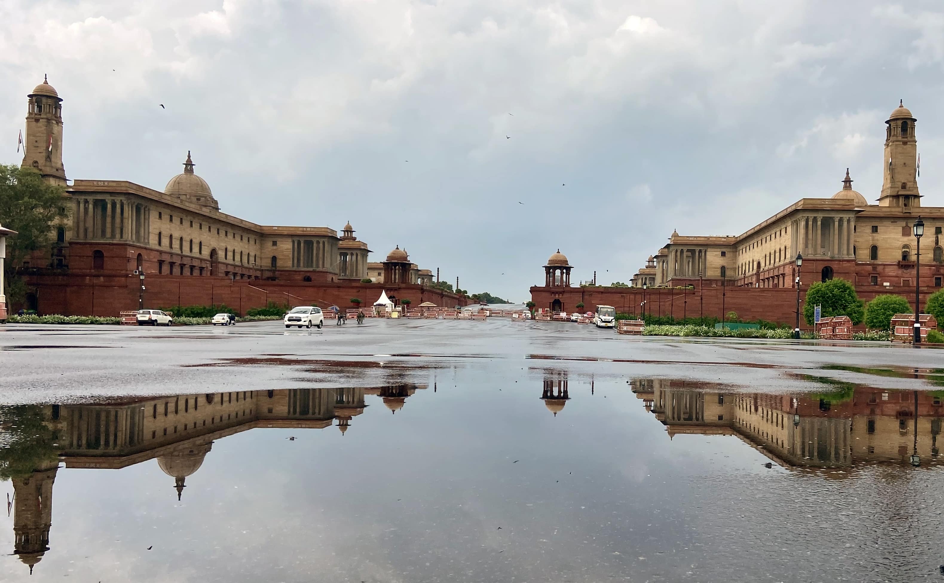 Rain-drenched capital