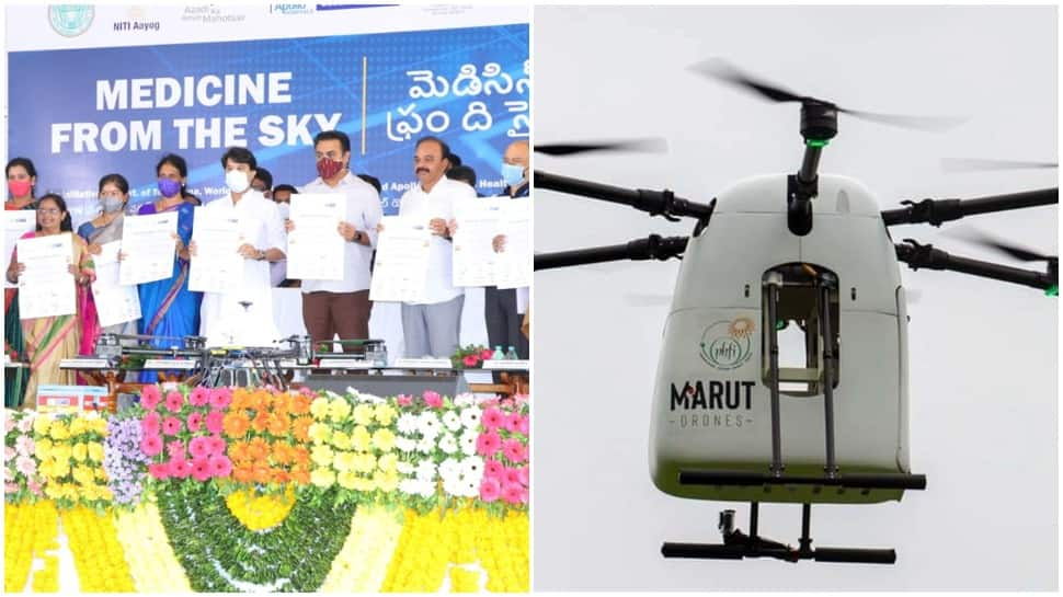 Telangana launches &#039;Medicines from the Sky&#039; project, conducts first successful trial run