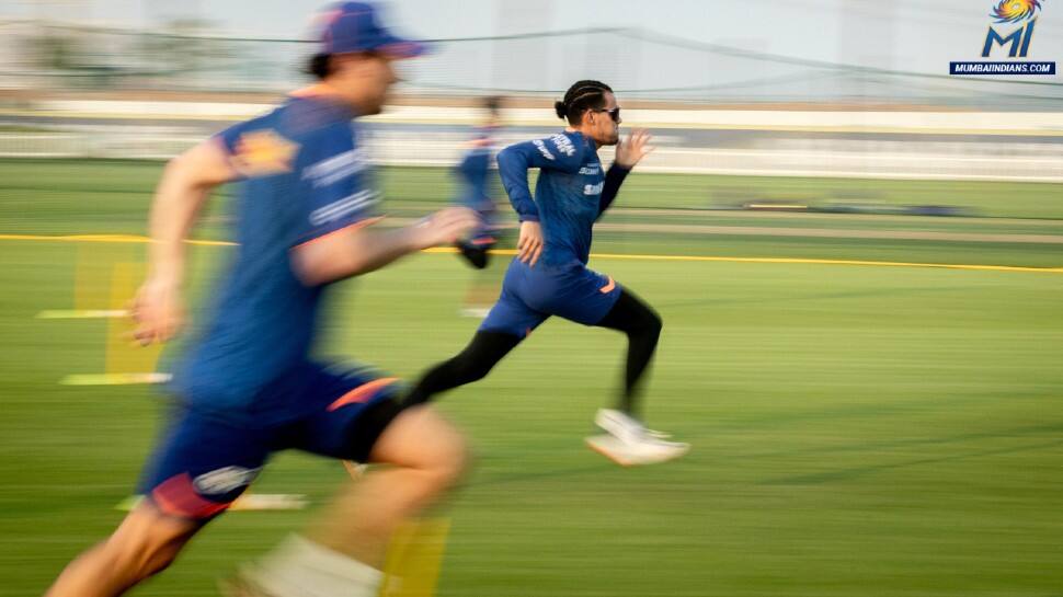 Mumbai Indians leg-spinner Rahul Chahar keeps up his fitness ahead of IPL 2021 resumption. (Photo: Mumbai Indians)