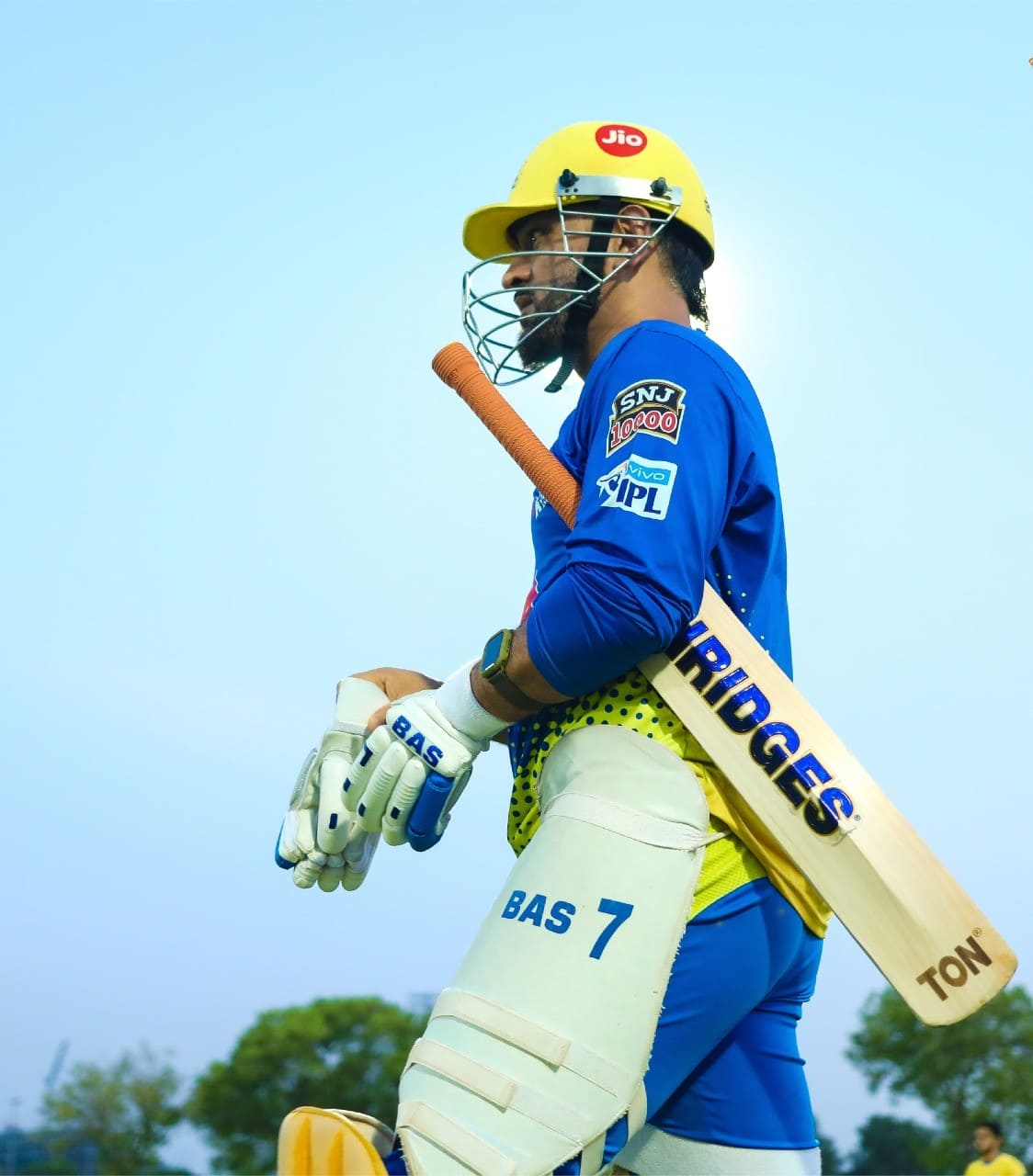 CSK skipper MS Dhoni heads down for net session in the UAE ahead of IPL 2021 resumption on Sunday (September 19). (Photo: CSK)