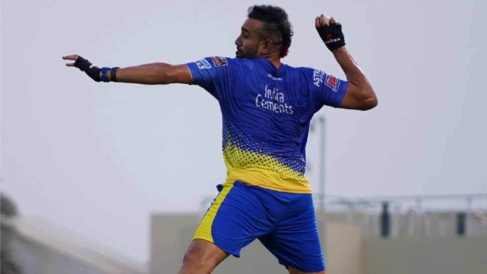 Chennai Super Kings batsman Robin Uthappa at a practice session in UAE ahead of IPL 2021 resumption. (Photo: CSK)