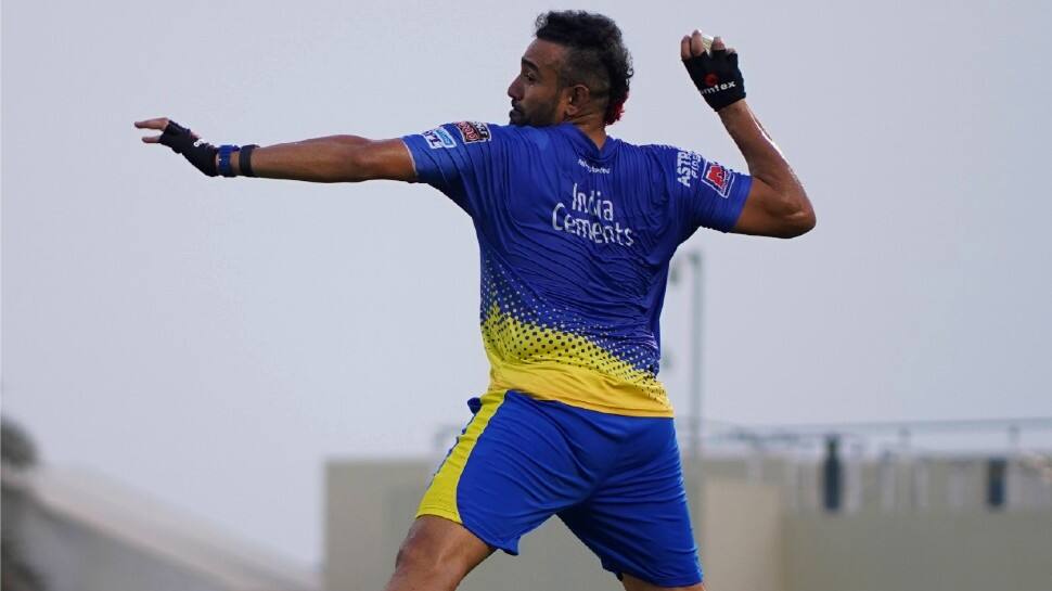 Chennai Super Kings batsman Robin Uthappa at a practice session in UAE ahead of IPL 2021 resumption. (Photo: CSK)