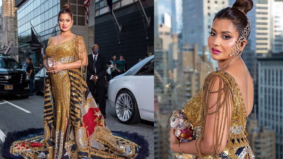 Sudha Reddy, the only Indian invited at Met Gala 2021 carried an embellished Lord Ganesha clutch - In Pics