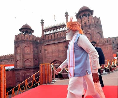 PM Modi dons a classy blue Nehru jacket over a white kurta