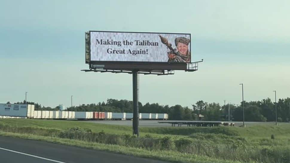 Making the Taliban great again: Billboards showing Joe Biden as a militant come up in US