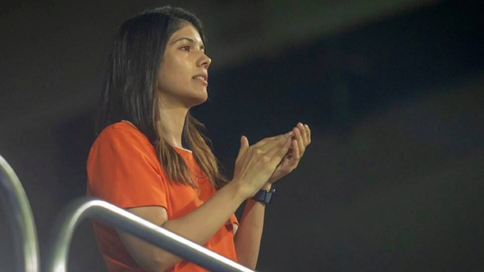 Sunrisers Hyderabad's 'mystery girl' is team owner Kalanithi Maran's daughter Kaviya Maran. Kaviya is a regular spectator in IPL 2021 and was the talk of the town a couple of months back. (Photo: BCCI/IPL)