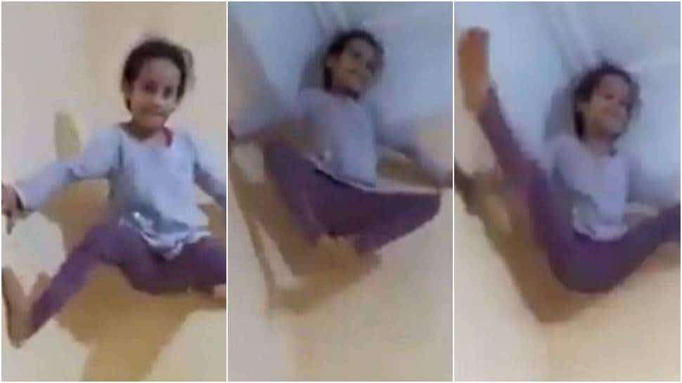 5-year-old climbs wall like a spider, baffled netizens call her &#039;Spidergirl&#039; - Watch