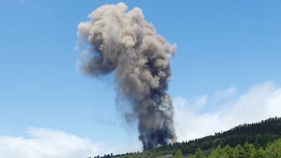 Volcano erupted on the Spanish Canary Island 