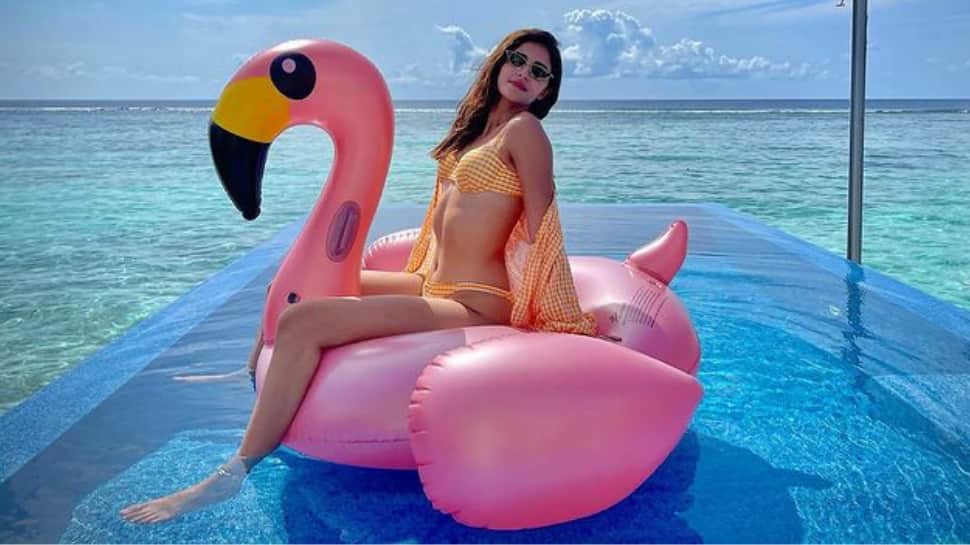 Ananya Pandey stuns in a bright orange bikini, rumoured boyfriend Ishaan Khatter is all hearts