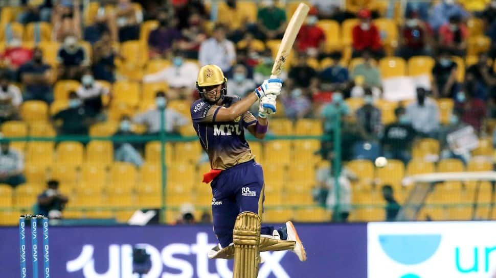 KKR opener Shubman Gill en route to scoring 48 against RCB in their IPL 2021 match in Abu Dhabi. (Photo: ANI)