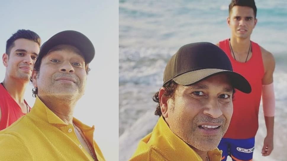IPL 2021: Sachin Tendulkar enjoys beach day with Arjun Tendulkar, says ‘with my SONshine’ – see pics