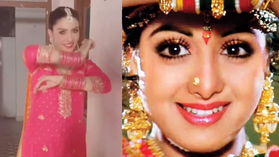 Pakistani actress Ayeza Khan recreates Sridevi’s song &#039;Mere Haathon Mein’ from Chandini