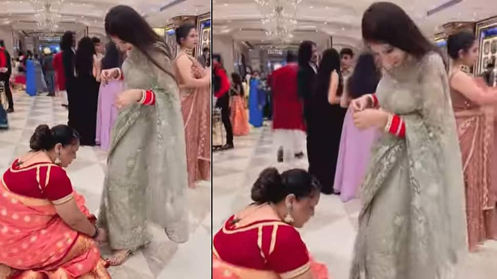 Viral video: Newlywed bride&#039;s saree gives her trouble and THIS is what her mother-in-law did next - Watch